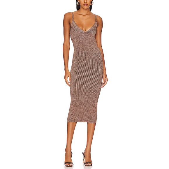 Retrofete 'Amster' Brown Cut Out Dress Size XL - Picture 1 of 5